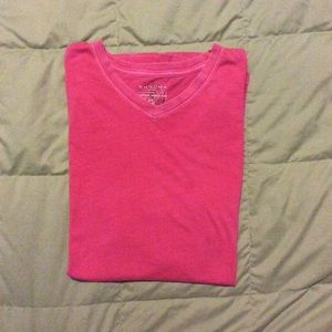 Sonoma Red Vintage Washed V-Neck T-shirt